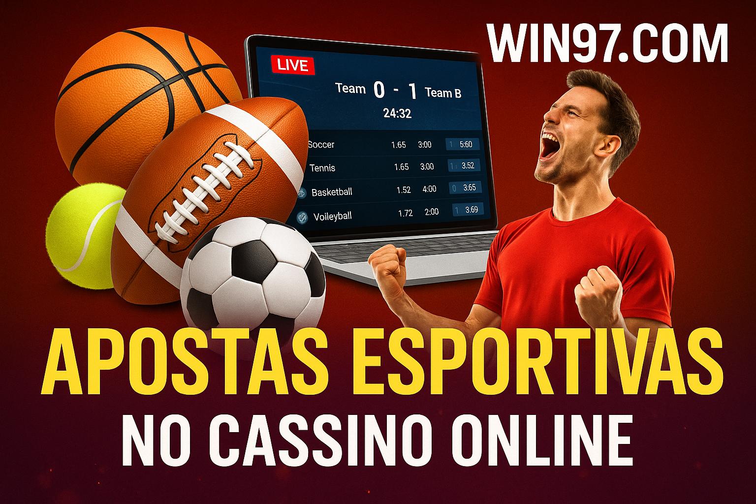 Apostas esportivas no cassino online WIN97.COM